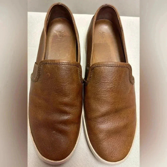 Frye Shoes - Frye Dylan Womens Brown Cognac Fashion Sneaker Slip On Shoe Size 9